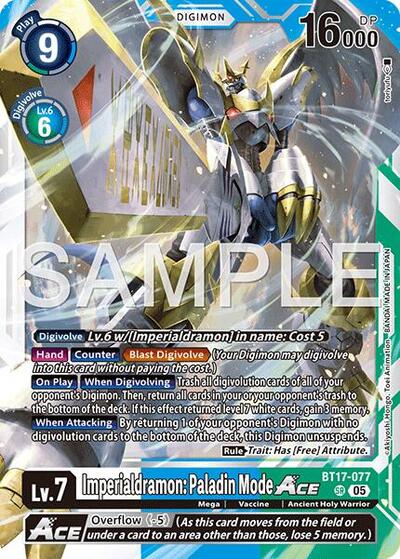 Imperialdramon: Paladin Mode ACE (Reprint) from Advanced Booster Digimon Generation