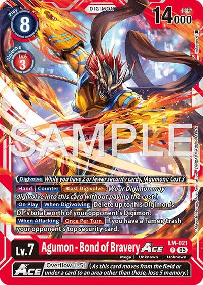 Agumon - Bond of Bravery ACE (Reprint) - Advanced Booster Digimon Generation Digimon Card Game Trading Card