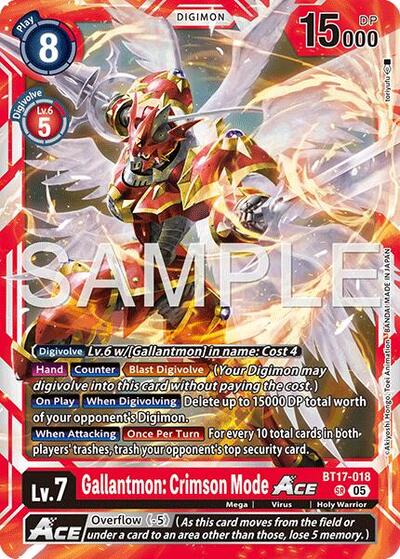 Gallantmon: Crimson Mode ACE (Reprint) from Advanced Booster Digimon Generation
