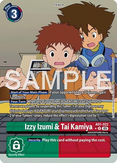 Izzy Izumi & Tai Kamiya (Alternate Art) from Advanced Booster Digimon Generation