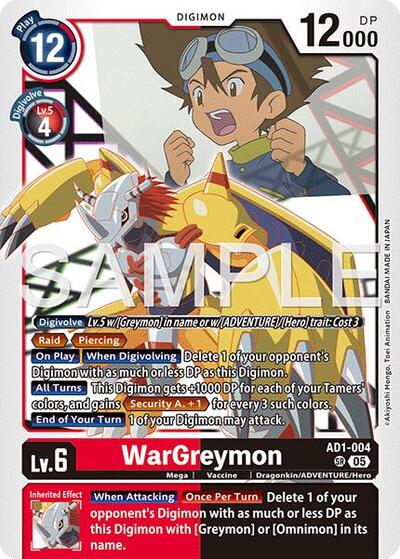 WarGreymon - AD1-004 from Advanced Booster Digimon Generation