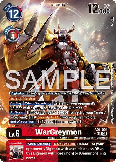 WarGreymon - AD1-004 (Alternate Art) from Advanced Booster Digimon Generation