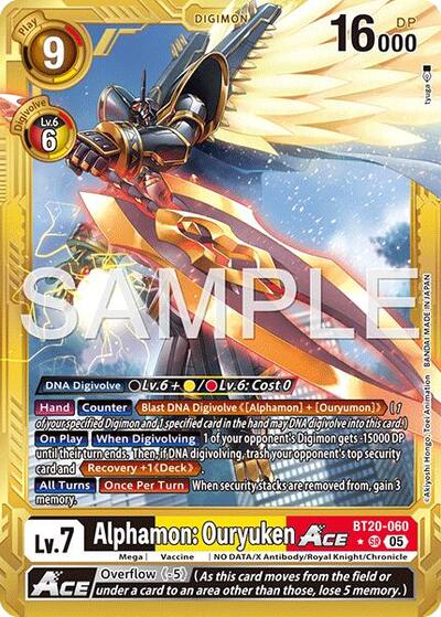 Alphamon: Ouryuken ACE (Gold Border) from Advanced Booster Digimon Generation