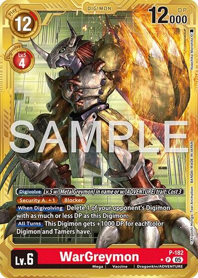 WarGreymon - P-182 (Gold Border) from Advanced Booster Digimon Generation