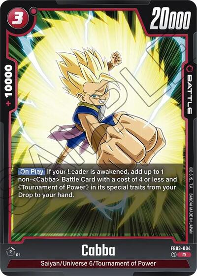 Cabba - Raging Roar Dragon Ball Super Fusion World Trading Card