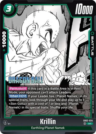 Krillin - Manga Booster 02 Dragon Ball Super Fusion World Trading Card