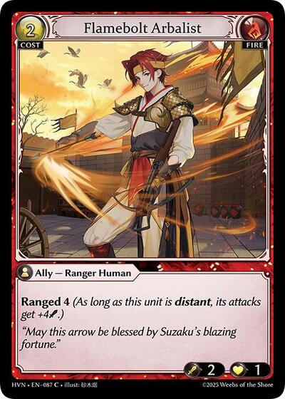 Flamebolt Arbalist - Abyssal Heaven Grand Archive Trading Card