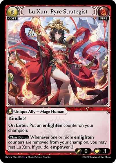 Lu Xun, Pyre Strategist - Abyssal Heaven Grand Archive Trading Card