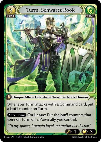 Turm, Schwartz Rook - Phantom Monarchs Grand Archive Trading Card