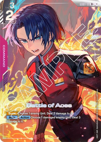 Battle of Aces (R+) (Alternate Art) – GD01-111 Newtype Rising Gundam Card Game Trading Card thumbnail 2
