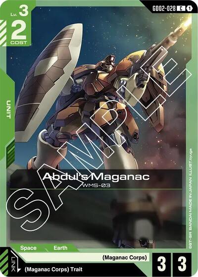 Abdul's Maganac – GD02-028 Dual Impact Gundam Card Game Trading Card