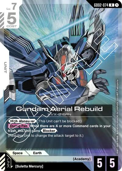 Gundam Aerial Rebuild – GD02-074 Dual Impact Gundam Card Game Trading Card