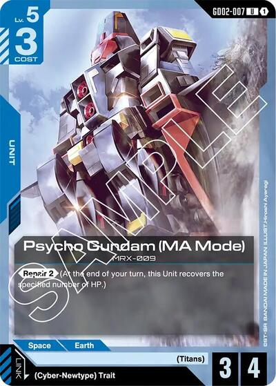 Psycho Gundam (MA Mode) – GD02-007 Dual Impact Gundam Card Game Trading Card