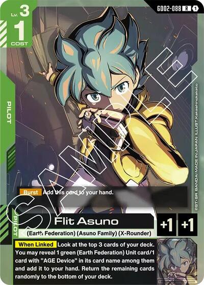 Flit Asuno - Dual Impact Gundam Card Game Trading Card