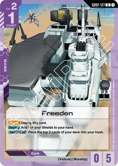 Freeden – GD02-127 Dual Impact Gundam Card Game Trading Card