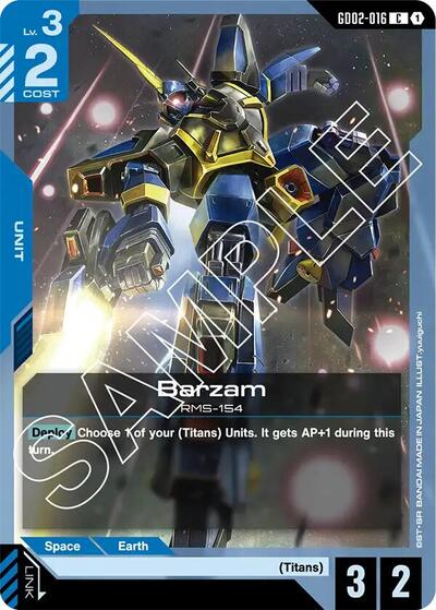 Barzam – GD02-016 Dual Impact Gundam Card Game Trading Card