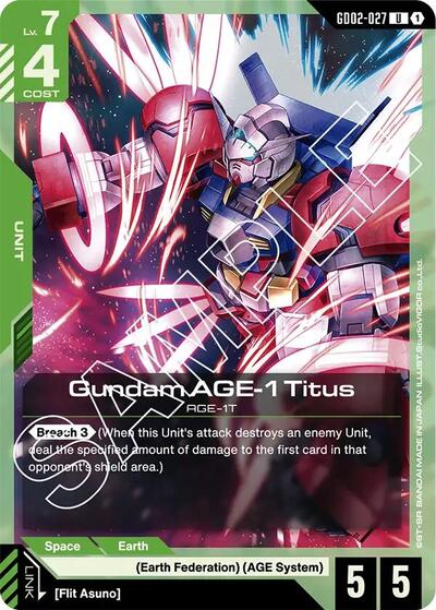 Gundam AGE-1 Titus (GD02-027) – GD02-027 Dual Impact Gundam Card Game Trading Card