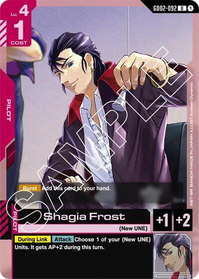 Shagia Frost – GD02-092 Dual Impact Gundam Card Game Trading Card