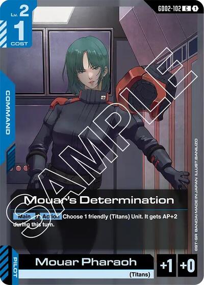 Mouar's Determination – GD02-102 Dual Impact Gundam Card Game Trading Card
