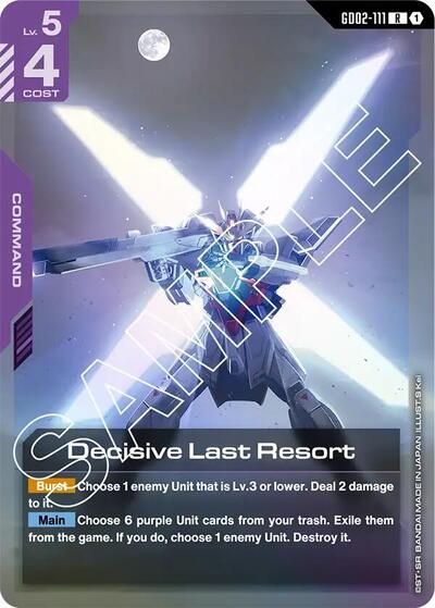 Decisive Last Resort – GD02-111 Dual Impact Gundam Card Game Trading Card