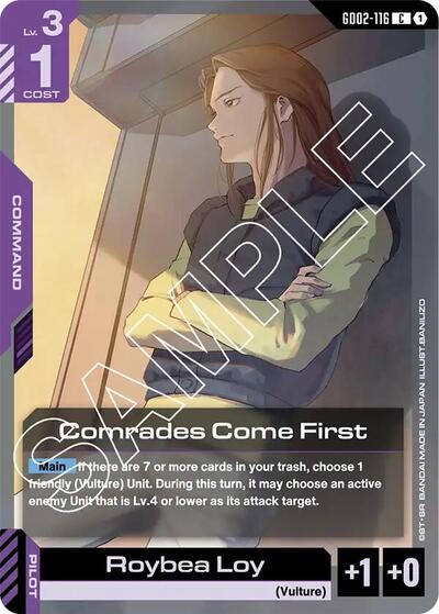 Comrades Come First – GD02-116 Dual Impact Gundam Card Game Trading Card