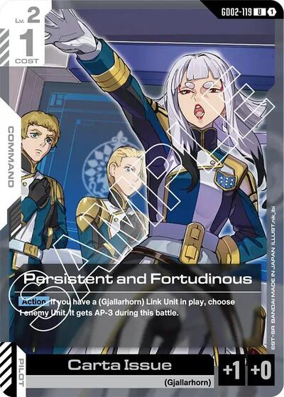 Persistent and Fortudinous - Dual Impact Gundam Card Game Trading Card