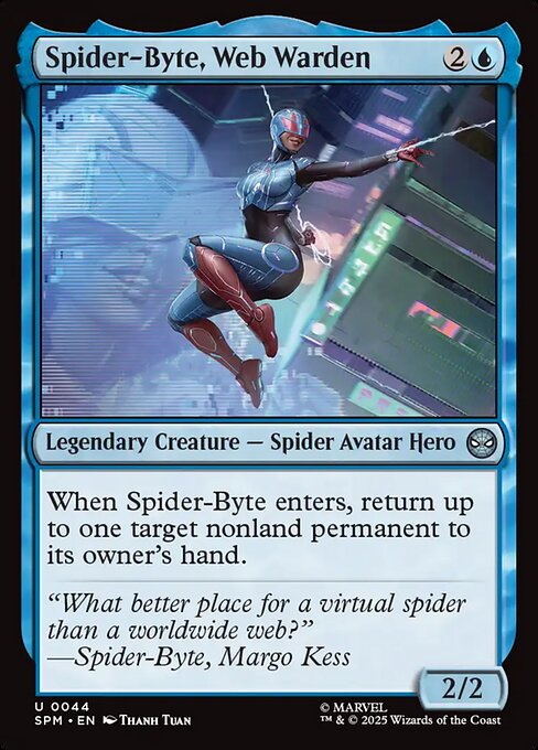 Spider-Byte, Web Warden (Non-Foil) - Marvel's Spider-Man Magic The Gathering Trading Card