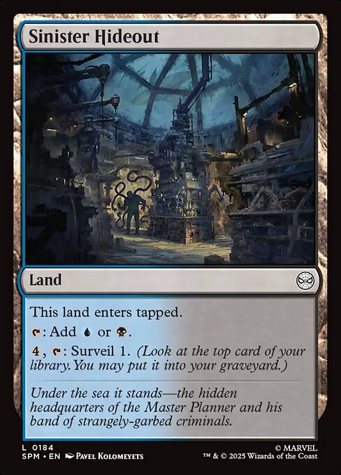 Sinister Hideout (Non-Foil) – 184 Marvel's Spider-Man Magic The Gathering Trading Card