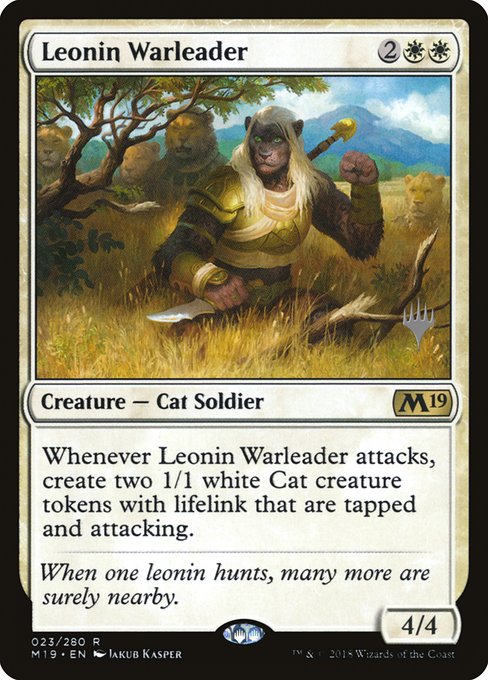 Leonin Warleader (Non-Foil) (Stamped)