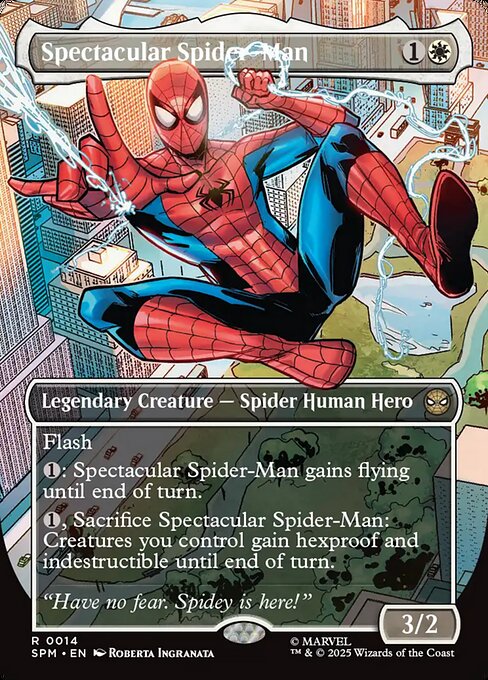 Spectacular Spider-Man (Non-Foil) (Borderless) (Full Art) - Marvel's Spider-Man Magic The Gathering Trading Card