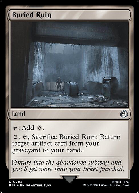 Buried Ruin (Surge Foil) - Fallout Magic The Gathering Trading Card