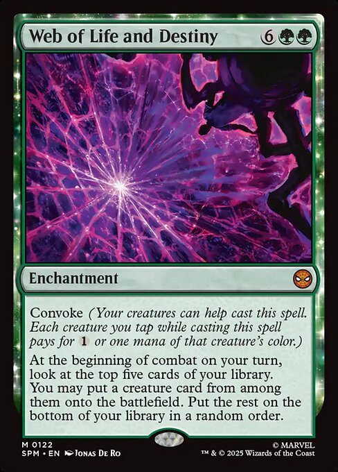 Web of Life and Destiny (Non-Foil) - Marvel's Spider-Man Magic The Gathering Trading Card