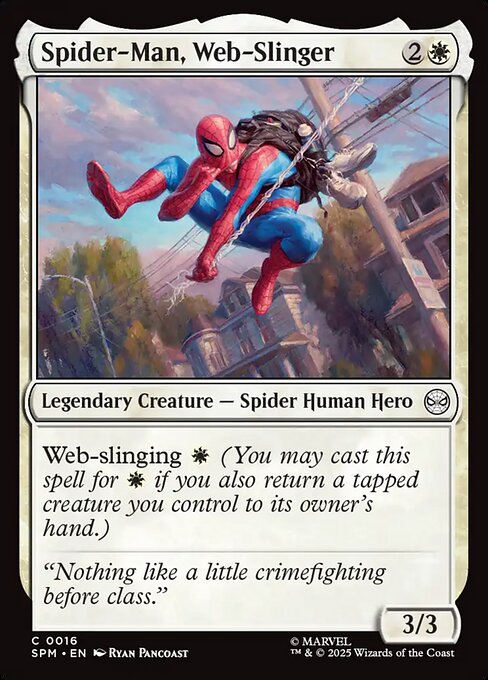 Spider-Man, Web-Slinger (Non-Foil) - Marvel's Spider-Man Magic The Gathering Trading Card