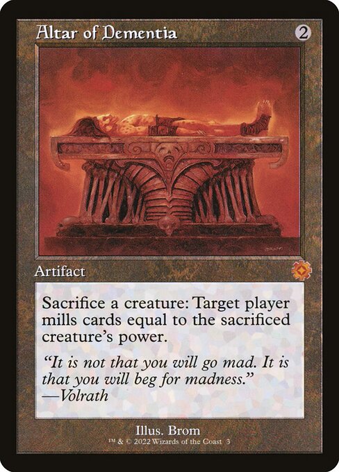 Altar of Dementia (Non-Foil) - The Brothers' War Retro Artifacts Magic The Gathering Trading Card