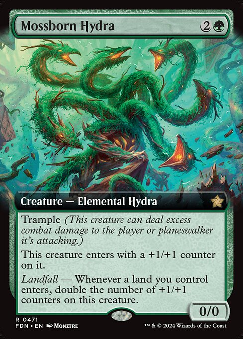 Mossborn Hydra (Non-Foil) (Extended Art)