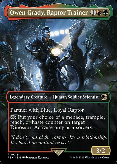 Owen Grady, Raptor Trainer (Non-Foil) (Borderless)