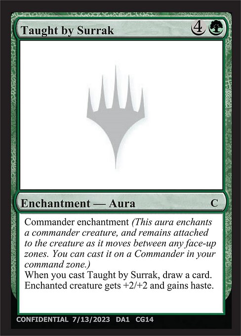 Taught by Surrak (Non-Foil) (Playtest)
