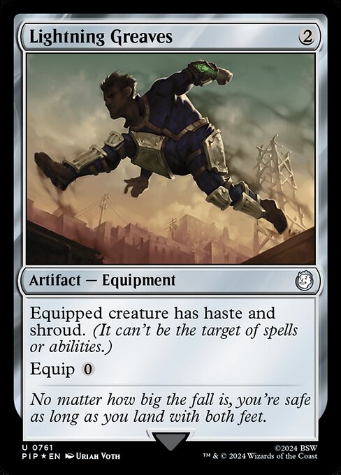 Lightning Greaves (Surge Foil) - Fallout Magic The Gathering Trading Card