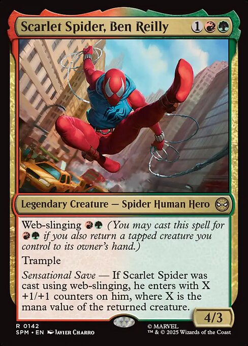 Scarlet Spider, Ben Reilly (Non-Foil) - Marvel's Spider-Man Magic The Gathering Trading Card