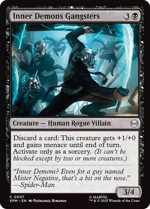 Inner Demons Gangsters (Non-Foil) - Marvel's Spider-Man Magic The Gathering Trading Card