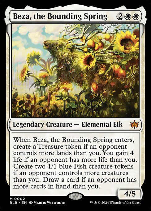 Beza, the Bounding Spring (Non-Foil) - Bloomburrow Magic The Gathering Trading Card