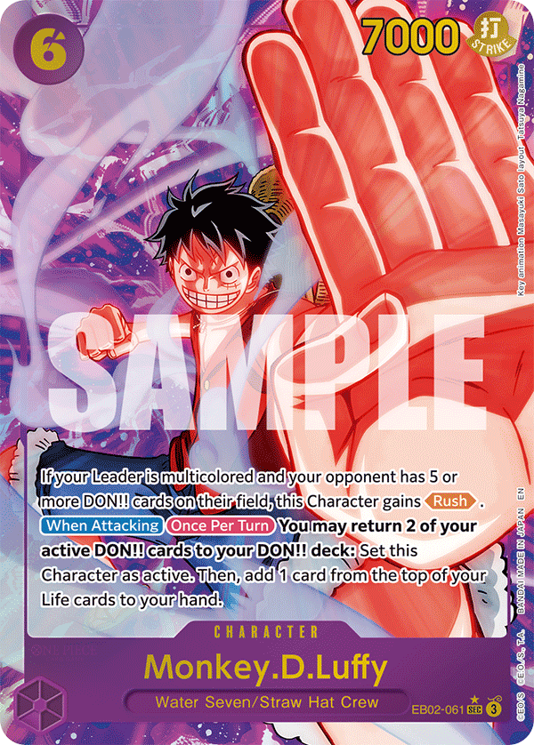 Monkey.D.Luffy (Alternate Art) - ANIME 25TH COLLECTION - [EB-02] One Piece Trading Card