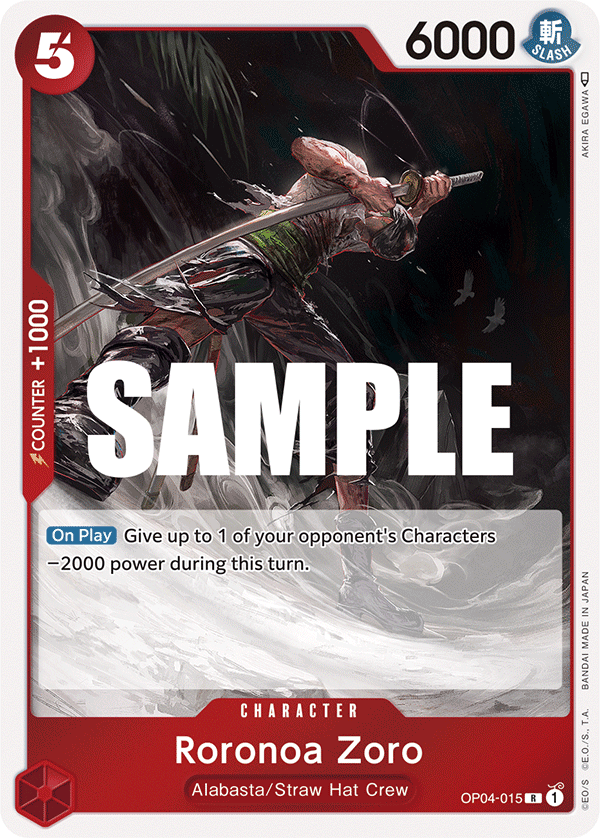 Roronoa Zoro - KINGDOMS OF INTRIGUE - [OP04] One Piece Trading Card