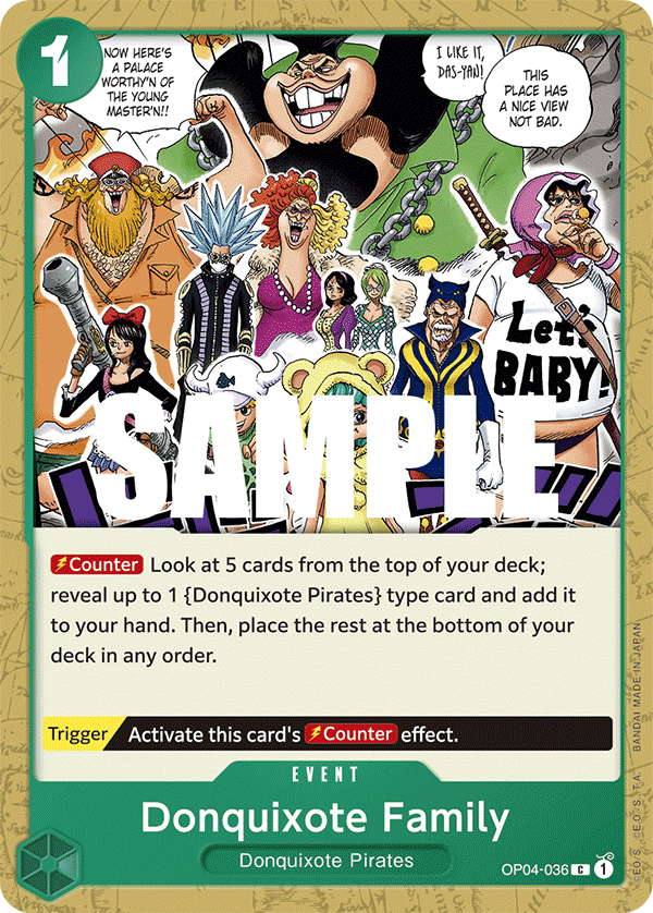 Donquixote Family - KINGDOMS OF INTRIGUE - [OP04] One Piece Trading Card
