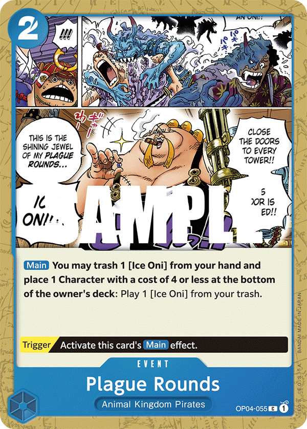 Plague Rounds - KINGDOMS OF INTRIGUE - [OP04] One Piece Trading Card
