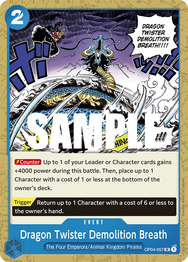 Dragon Twister Demolition Breath - KINGDOMS OF INTRIGUE - [OP04] One Piece Trading Card