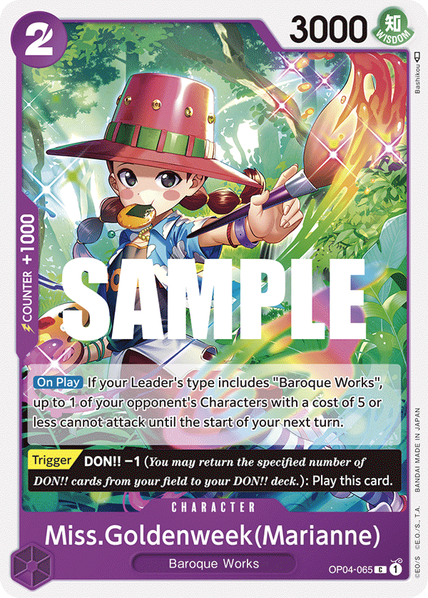 Miss.Goldenweek(Marianne) - KINGDOMS OF INTRIGUE - [OP04] One Piece Trading Card