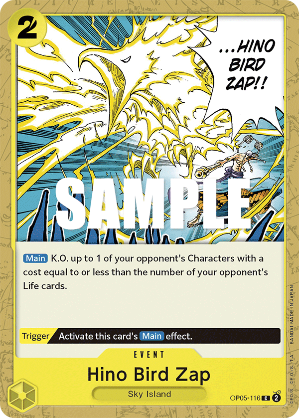 Hino Bird Zap - AWAKENING OF THE NEW ERA - [OP05] One Piece Trading Card