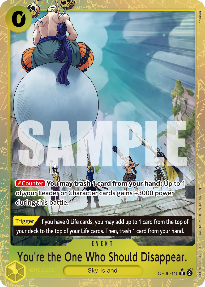 You're the One Who Should Disappear. (Alternate Art) - ONE PIECE CARD THE BEST vol.2- [PRB-02] One Piece Trading Card