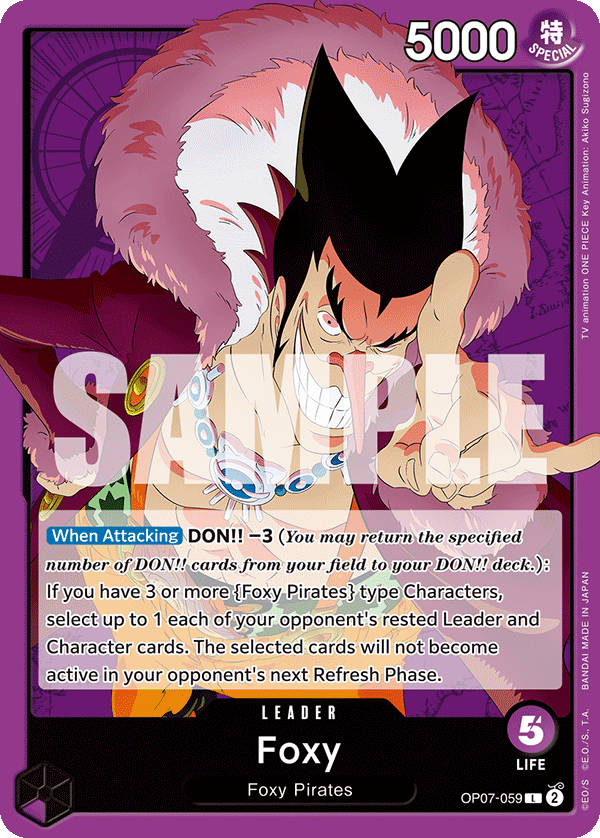 Foxy - 500 YEARS IN THE FUTURE - [OP-07] One Piece Trading Card